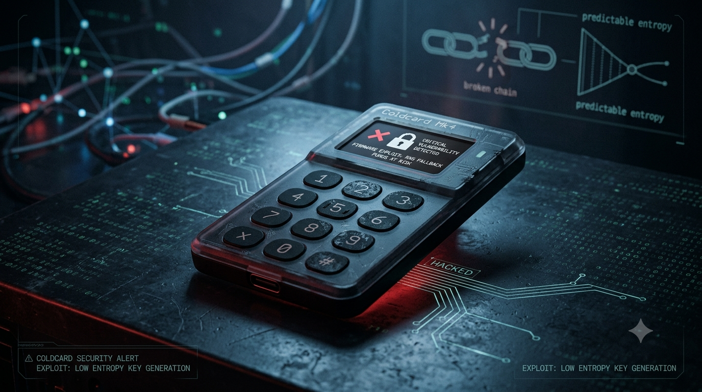 Anatomy of the Coldcard Vulnerability: How Low Entropy Drained $89M and How to Protect Your Cold Storage